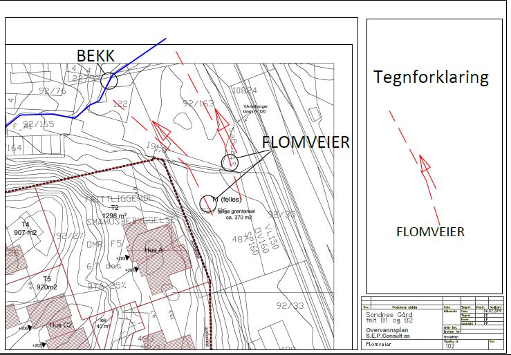 Flomveier/oversvømmelsesareal for «ekstremregn».