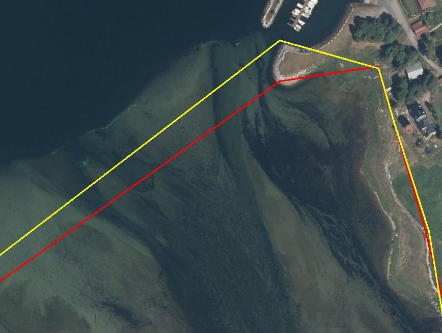 av reservatet. Ny grense følger oppmålingskartet og grensemerker frå 2009. Figur 5.