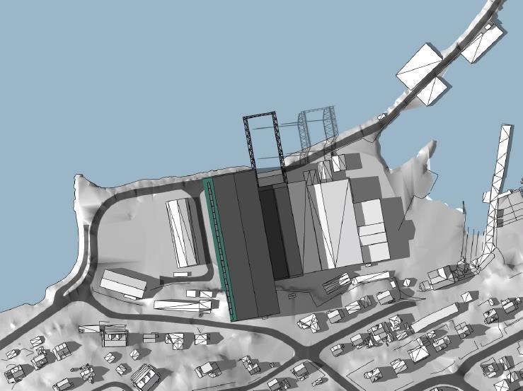 Alternativ 1 Planlagt tiltak Beskrivelse: Solstudie 21. juni (sommersolverv) kl. 18.00 med planlagt tiltak.