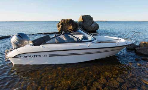 BOW RIDER R-SERIEN Inkludert i prisen: FINNMASTER 55 BR Flexiteak Garmin echomap 72cv med innvendig giver YAMAHA F70AETL... 306 000 NOK YAMAHA F80DETL.... 311 000 NOK YAMAHA F100FETL.