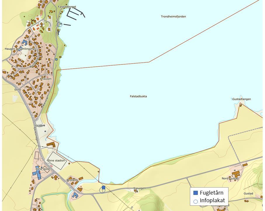 Besøksstrategi for 8 fuglefredningsområder i Ramsar-området Trondheimsfjorden våtmarkssystem Vedlegg 6 kart