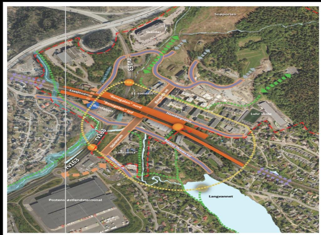 Lørenskog stasjonsområde - Snøporten ett av verdens største