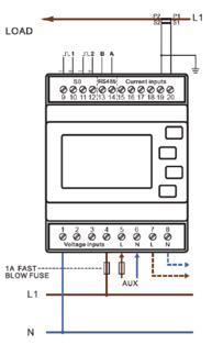 Specificaties energy in control Technische specificaties Artikelnummer 385-05552-210 Ingangsspanning 100-289V L/N 173-500V L-L Ingangsstroom 1A of 5A 45 tot