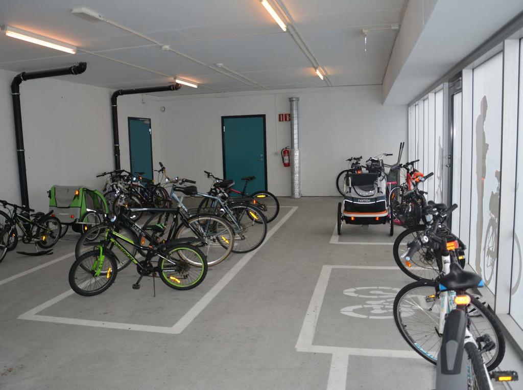 sykkelparkering for ulike type sykler og med