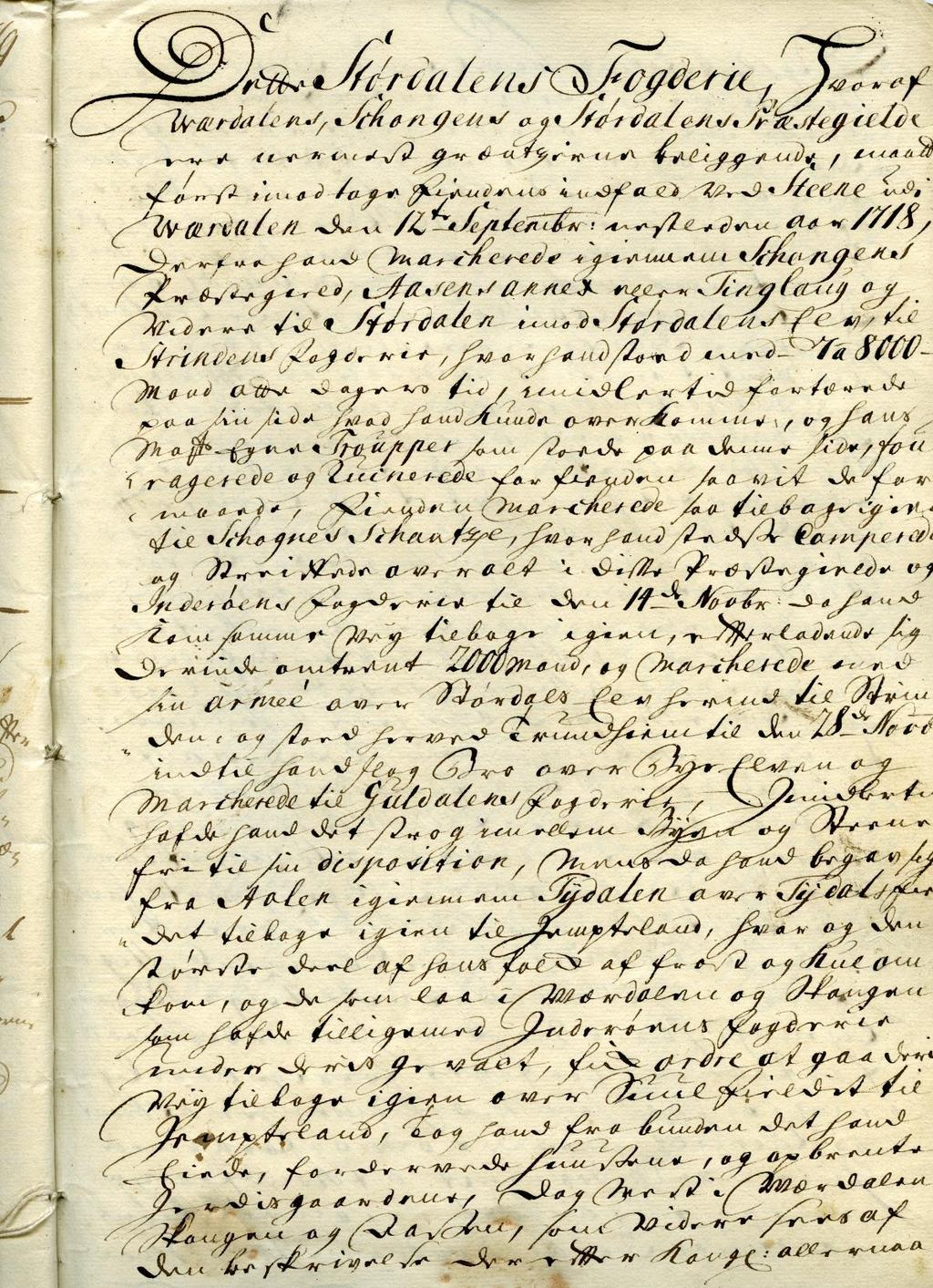 Rapport om karolinernes retrett over Suul-fjellet i Verdal 1719