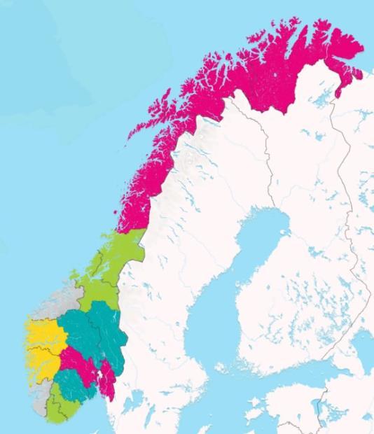 Svalbard 1 Administrativt underlagt KMD -> Kommunal og