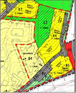 Figur 2- Moderplanen med planavgrensing for endringsområde vist med rødstiplet linje Figur 3-Forslag til endring av plankart De viktigste endringene i planforslaget er: Arealbruk endres fra