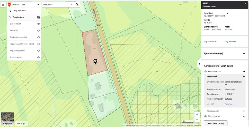 I forbindelse med kommunedelplan for sentrum er ikke området vurdert som særlig viktig for landbruket.