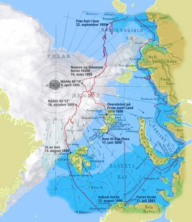 Nansens tre-års kryssing av Polhavet med