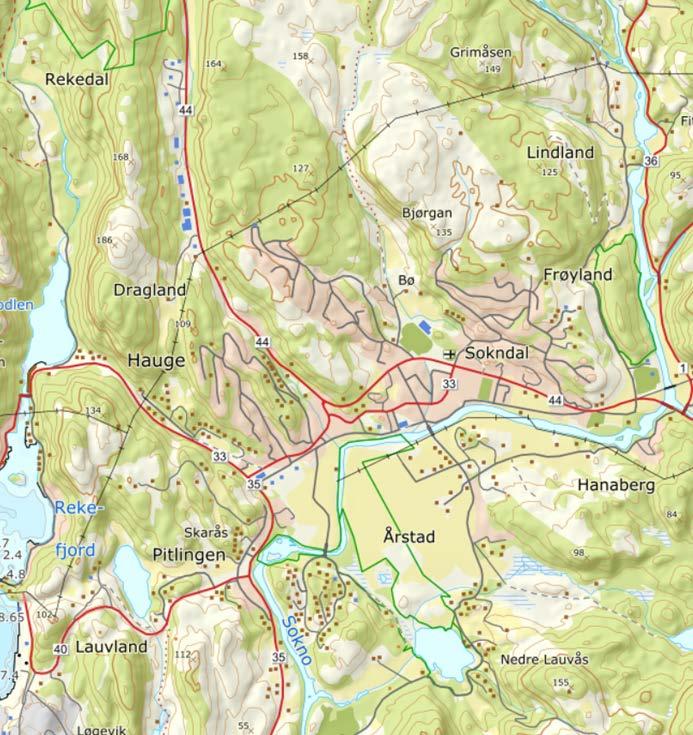 Kartlegging sidebekker I tillegg til hovedvassdraget ble det kartlagt fire sidebekker: Fardalsbekken, Høydalsbekken, Kjellandsåna og Årstadbekken (Figur 2).