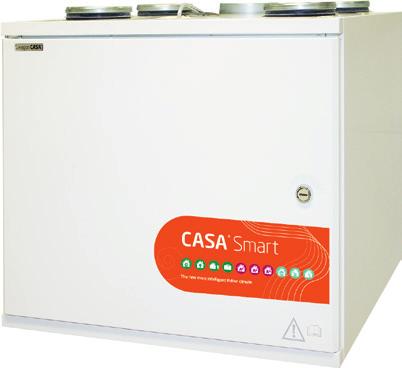 Aggregat og tilbehør CASA W3 Smart CASA W3 Smart - 36-288 m3/h, 4 x Ø125mm + Ø125mm - Ca. 1,5 m kontrollkabel medfølger, kontrollpanel og 1m/2m forlengelseskabel bestilles separat.