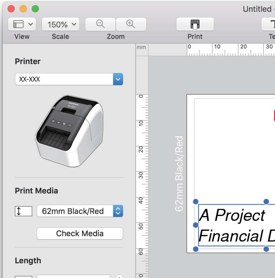 Hvordan bruke P-touch Editor For Mac 6 Starte P-touch Editor 6 Dobbeltklikk