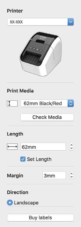 Hvordan bruke P-touch Editor Konfigurasjon av 2-farget