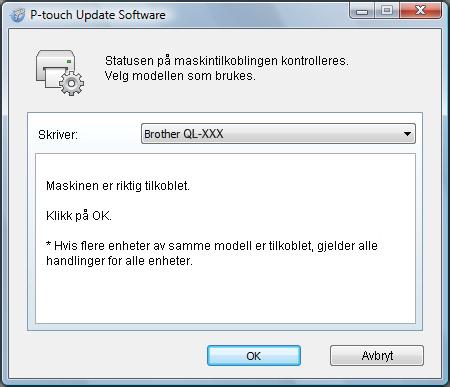 Hvordan oppdatere P-touch-programvaren 3 Klikk på [Maskinoppdatering]-ikonet.