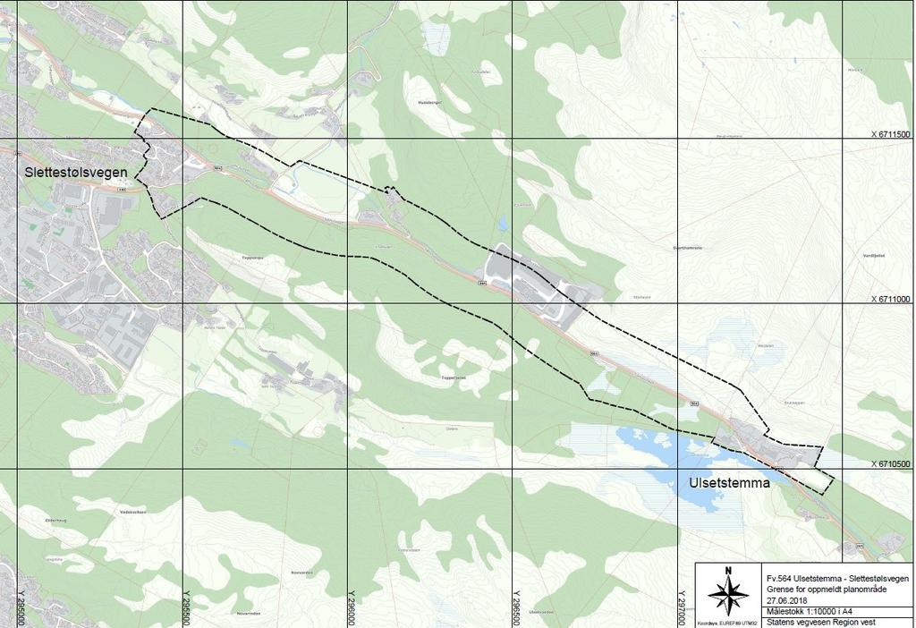 Det skal reguleres en sammenhengende og separat sykkelveg med fortau fra slutten av nytt anlegg i øst ved Ulsetstemma til krysset med fv. 240 Slettestølsvegen i vest, ved Støbotn snuplass.