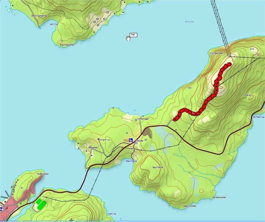 Turen starter i skogsterreng, men går gradvis over til fjell. På vei opp har du vakker utsikt mot Terråk, Åbygda og Sørfjorden.