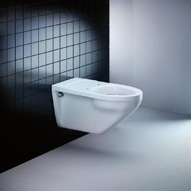 I slike situasjoner kan man derfor velge et høyt toalett eller en vegghengt skål montert i hensigtsmessig høyde.