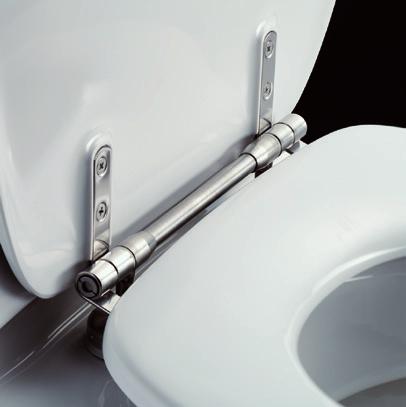 Styrebuffere sikrer at setet sitter helt fast i toalettskålen og gir mer stabilitet ved sideveis belastning.