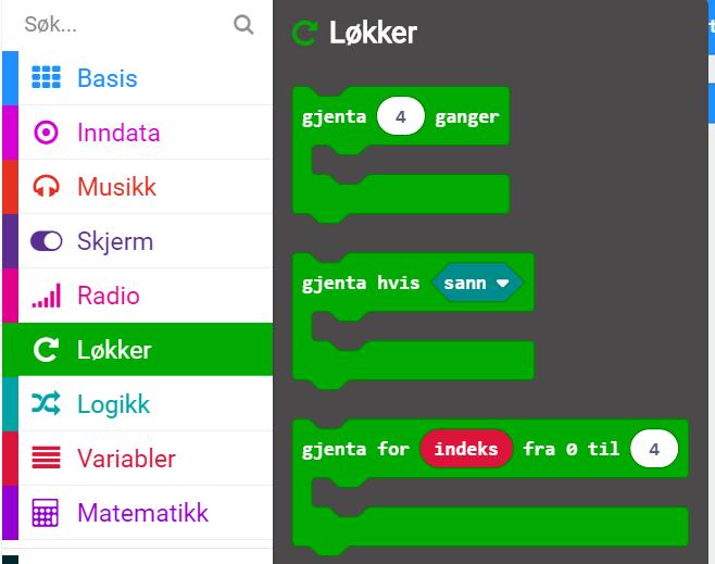 1 Telle 1 2 3 Målet med øvelsen; er å lære elevene at symboler brukes som kommandoer når man programmerer og at det er noe som heter «løkker».