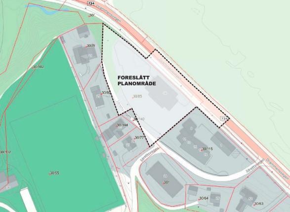 Arealet er i områdeplanen foreslått til boligbebyggelse benevnt som område B11.