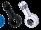 Silver Metric to Barb Adapters Metric to Barb Blue Black