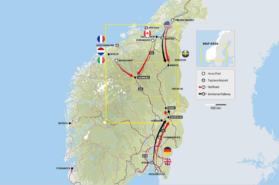 Totalforsvaret forts. Trident Juncture 2018 30 nasjonar Ca.