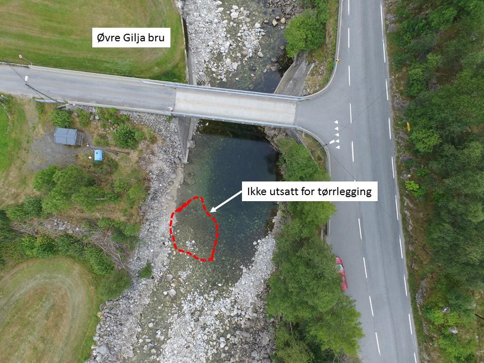 Appendiks - Dronebilder fra utvalgte kjente gyteområder (markert med rødt) tatt 18.07.2018.