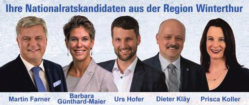 Kantonsratspräsident Dieter Kläy fokussiert seine politische Tätigkeit auf die Gewerbepolitik und setzt sich für eine qualitativ gute Berufsbildung ein und der ehemaligen Kantonsrätin Prisca Koller