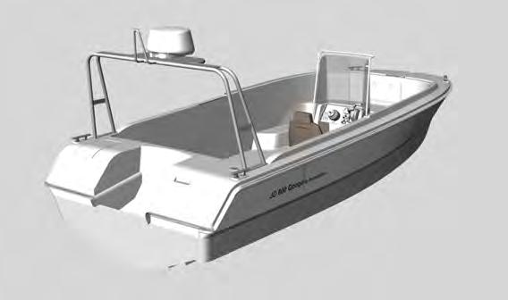 60 m Innvendig fribord 0.85 m Vekt uten motor m/singelkonsoll ca. 1.200 kg Personer 10 Maks last E 2.