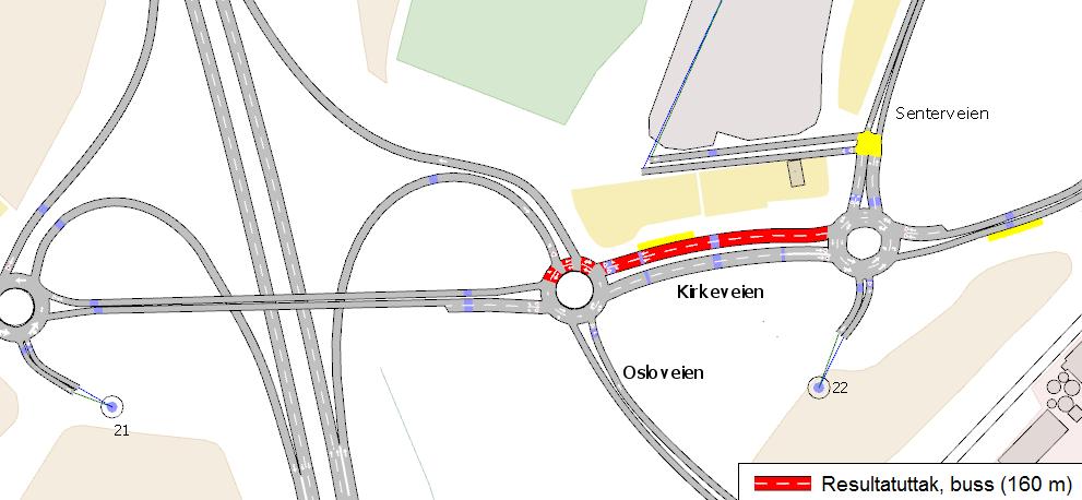 4 Resultater Resultatkapittelet er delt opp i morgen- og ettermiddagsrush. Resultater fra Aimsun-modellen er hovedsakelig tatt ut med forsinkelse i modellen.