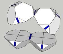 3): a) Fire deler skal settes sammen for å bli halvdelen av et avkortet oktaeder.