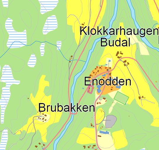 Beliggenhet Eiendommen gbnr. 181/11 og 181/19 ligger på Enodden. Figur 1: Oversiktskart.