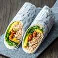 Wrap med kylling, økologisk byggryn og tikkayoghurt Allergener: Gluten, melk, sennep Våre wraps WRAP VEGETAR Wrap med