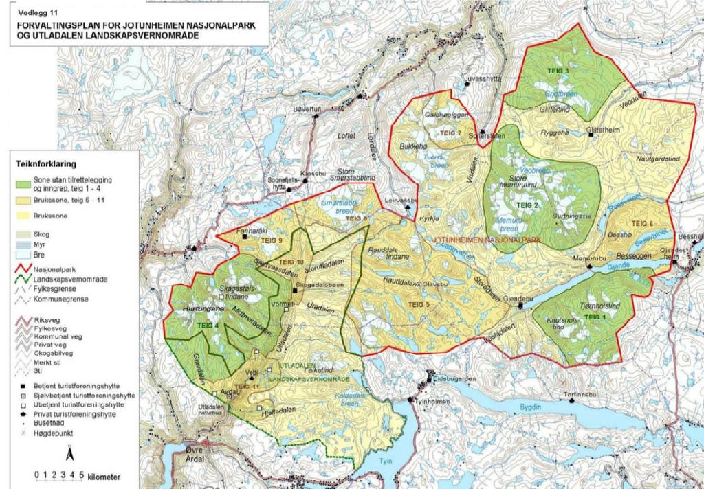 Hjemmelsgrunnlag Delegering Nasjonalparkstyret har delegert forvaltningsmyndighet for Jotunheimen nasjonalpark og Utladalen landskapsvernområde i medhold av vedtekter revidert 13.08.2015.