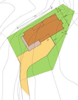 Figur 3 - Situasjonsplan fra KPA Bjugn kommune I aktuelle tilfelle har området betydning for landbruk og friluftsliv, i tillegg til å være i strandsonen.