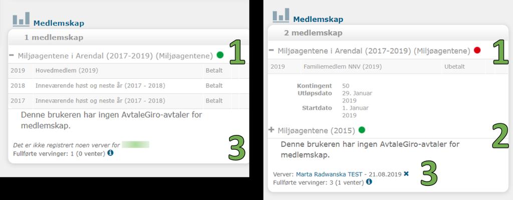 7. Donasjoner: Kan brukes til for eksempel rapportering ift skattefradrag. Miljøagentene har ikke satset på dette. 8. Familie. Dette kommer vi tilbake til her. 9. Arrangementer: Ikke tatt i bruk ennå.