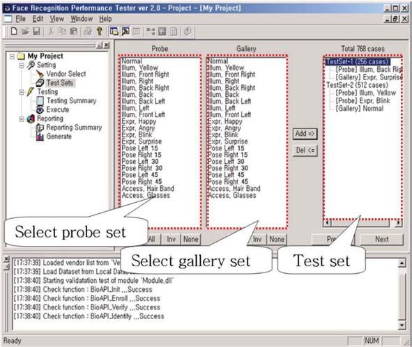 8 Journal of Biomedicine and Biotechnology Figure : Selection window for face image probe set and gallery set.