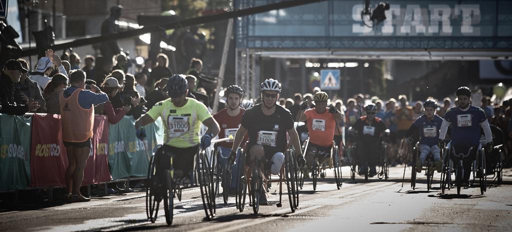 OSLO MARATON SATSER STORT PÅ INKLUDERING Vi ønsker at alle skal kunne delta i BMW Oslo Maraton, og legger derfor spesielt til rette for funksjonshemmedes deltagelse.