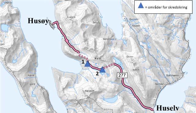 II. Skredsikring 1. På Riventunnelen sør anbefales det en kombinasjon med snøfanggjerder og støtteforbygninger. 2.