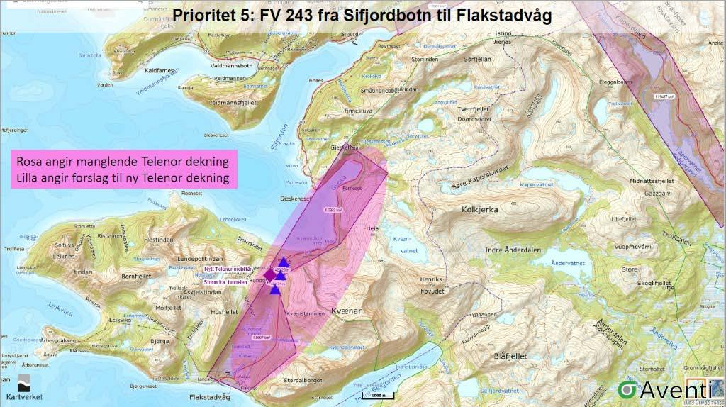 6.3.5. Fv. 243 fra Sifjordbotn til Flakstadvåg (pri.5) I.