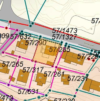 Gnr: 57 Bnr: 285 Adresse: Kongsveien 18A Eiendommens areal: 423,5 m 2 Areal som