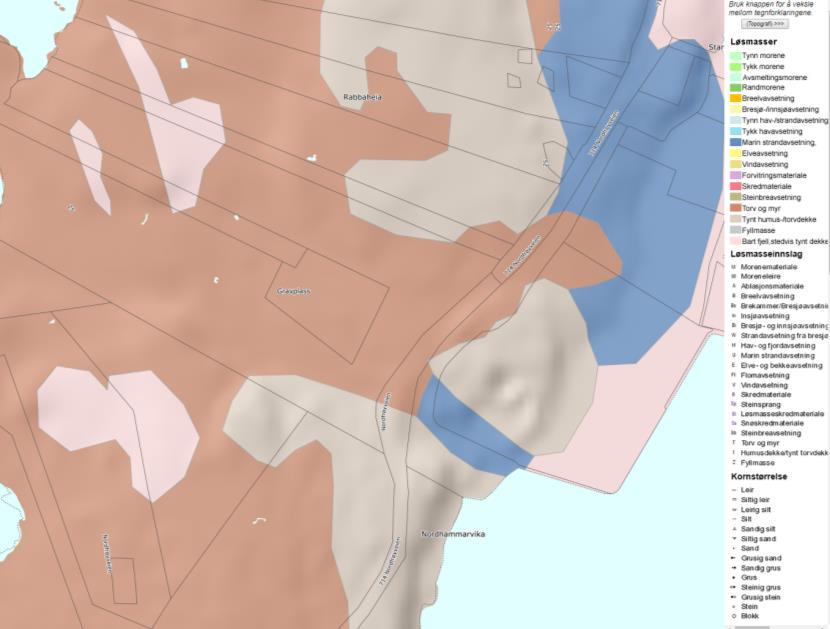 2 Grunnforhold NGU s løsmassekart viser at det er torv og myr i det aller meste av planområdet.