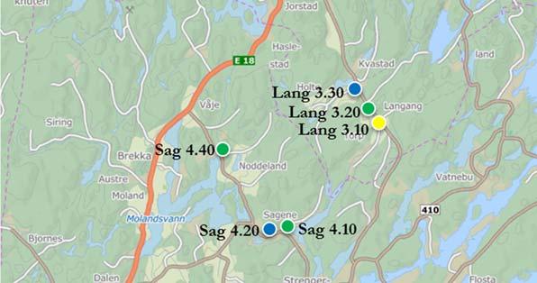 På prøvetakingsdagen valgte vi å ikke prøveta stasjon 5.20 i Mørfjærbekken da denne var meget lik stasjon 5.