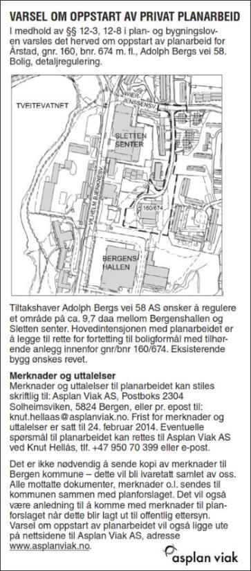 Årstad, gnr 160 bnr. 674 mfl., Adolph Bergs vei.