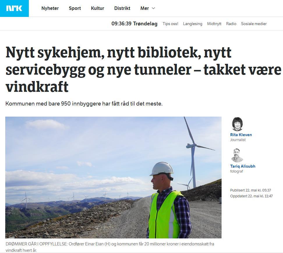 Hva sitter kommunen/lokalsamfunn igjen med? Eiendomsskatt Ca.