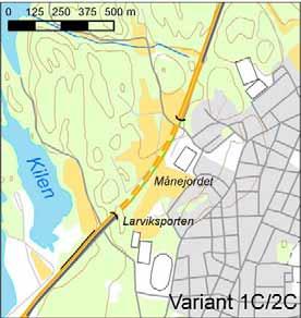 Beskrivelse av tiltaket Figur 2-9: Variant B i alternativ 1 og 2 Figur 2-7: Variant E i alternativ 1 og 2 Figur 2-10: Variant C i