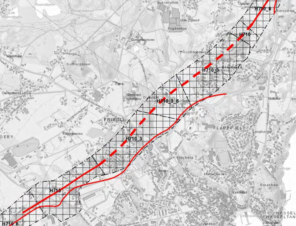8.7.9 Konsekvenser for kommunal planlegging I Arendal følger planforslaget dagens E18, med unntak av området ved Rannekleiv/Nedenes og kryssing av Nidelva.