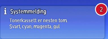 Slik bruker du startskjermen Papirmagasininnstillinger Gjeldende jobb / Jobbhistorikk Startskjermen er angitt som standardskjermbilde når maskinen slås på.