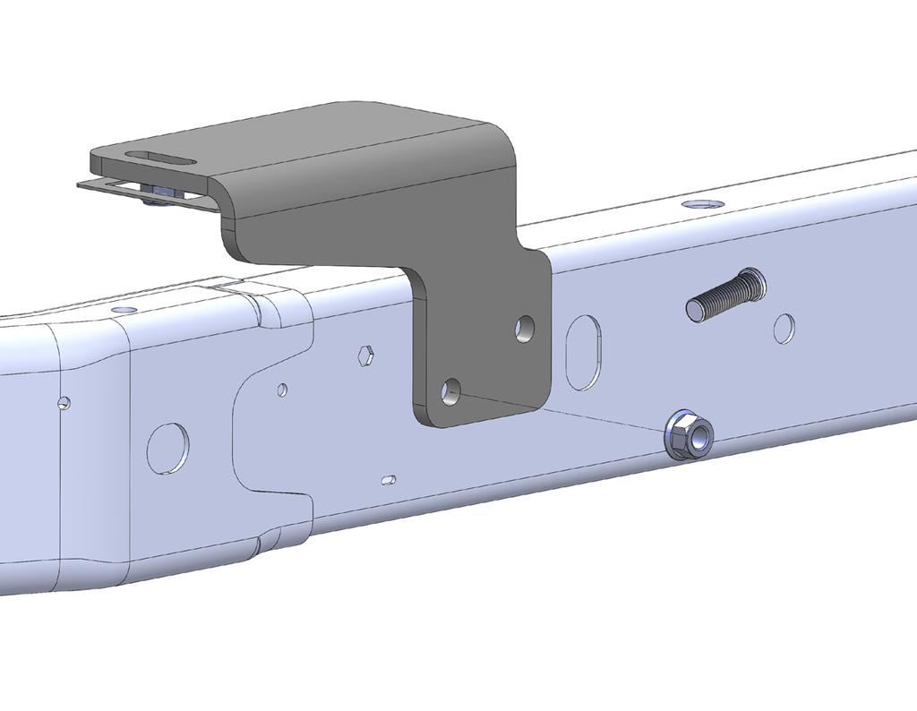 We have provided Bed Channel Spacer Tubes {J} that will rest in the channel when installed. 8. Install the Bed Spacer Tubes and place Base Rail above the holes. 9.