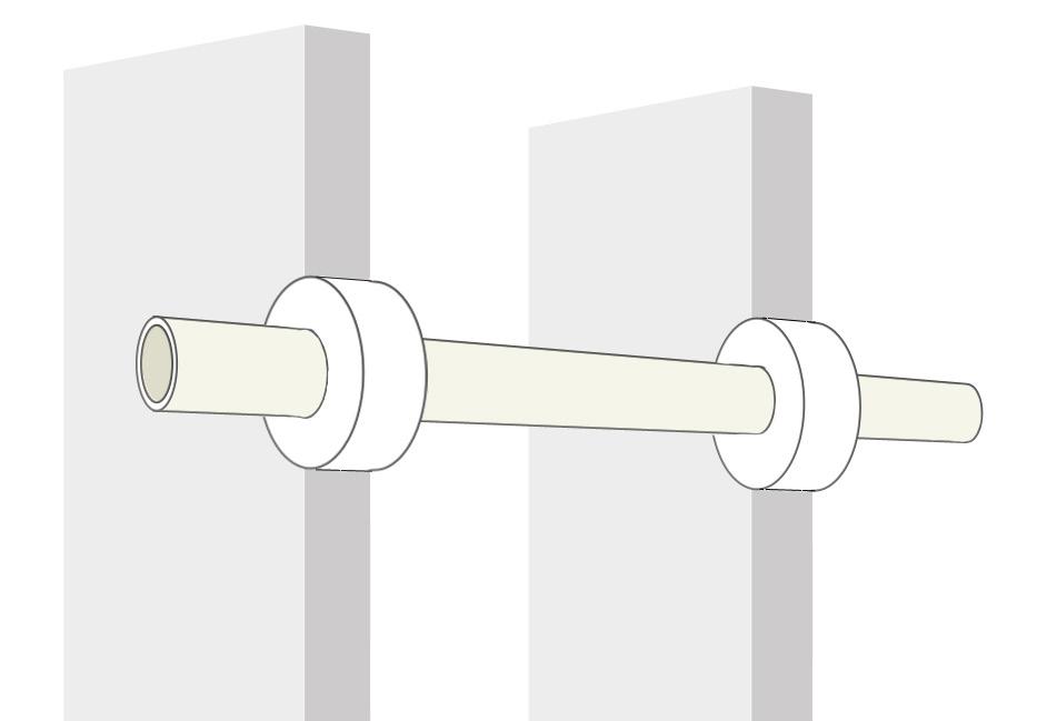 begge dybde 9 mm på 25 mm mineralfiber 128 kg/m³, ståltråd 20 mm på dybde 12 mm på Kobber- og